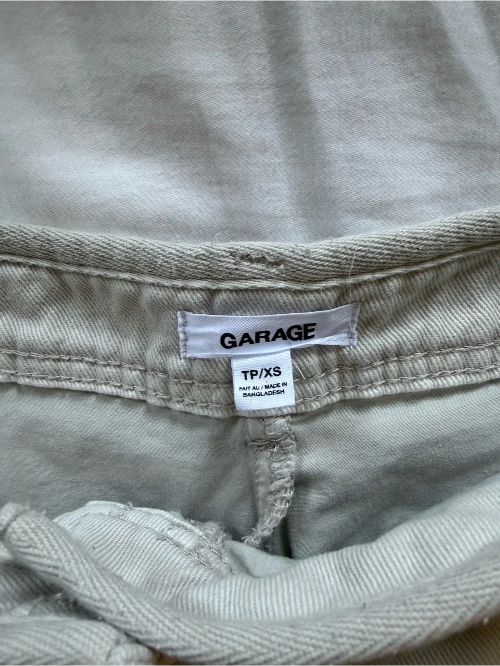 Garage White Mini Skirt with Cargo Pockets - Picture 2 of 4